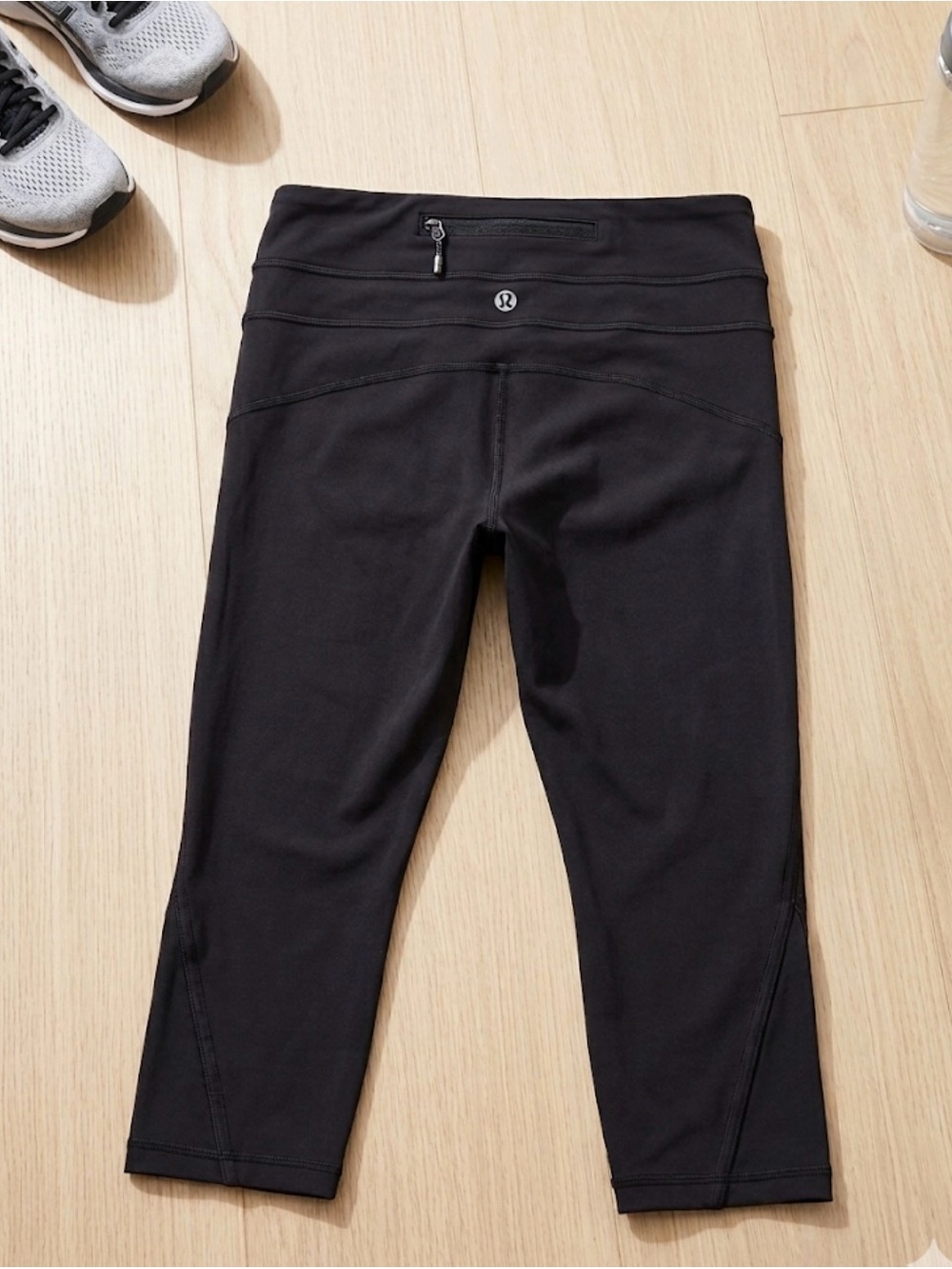 Lululemon Run Speed Crop Leggings Size 8 Black Luxtreme Performance Running
